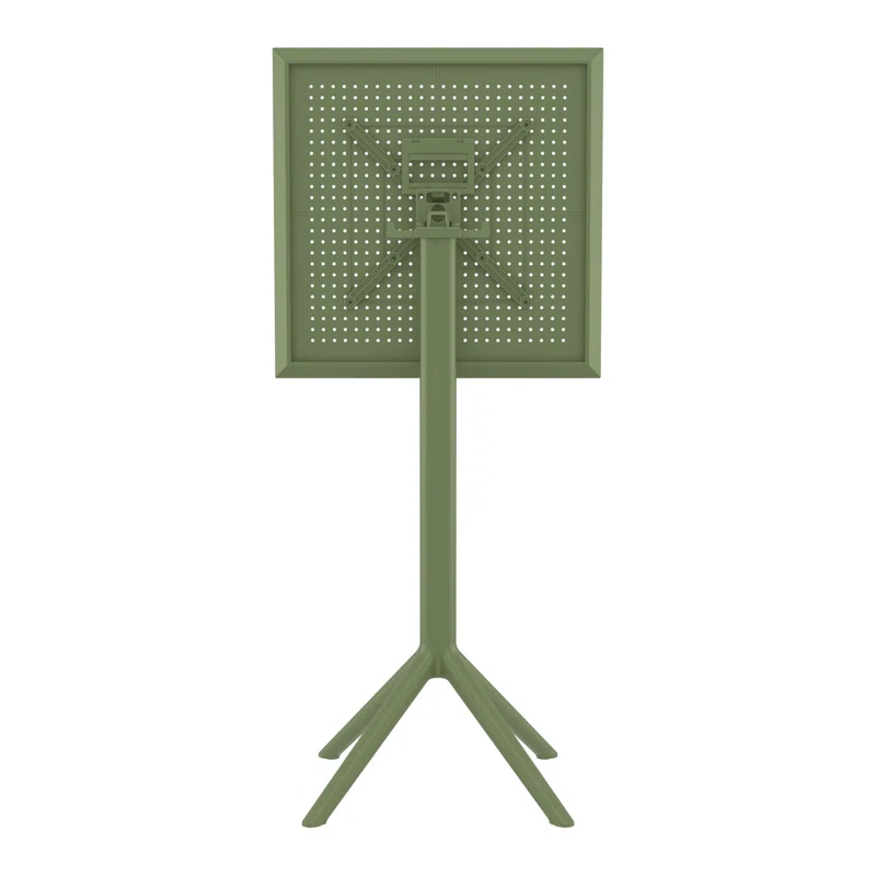 Farrah 23.6'' Resin Fliptop Outdoor Bar Table Olive Green