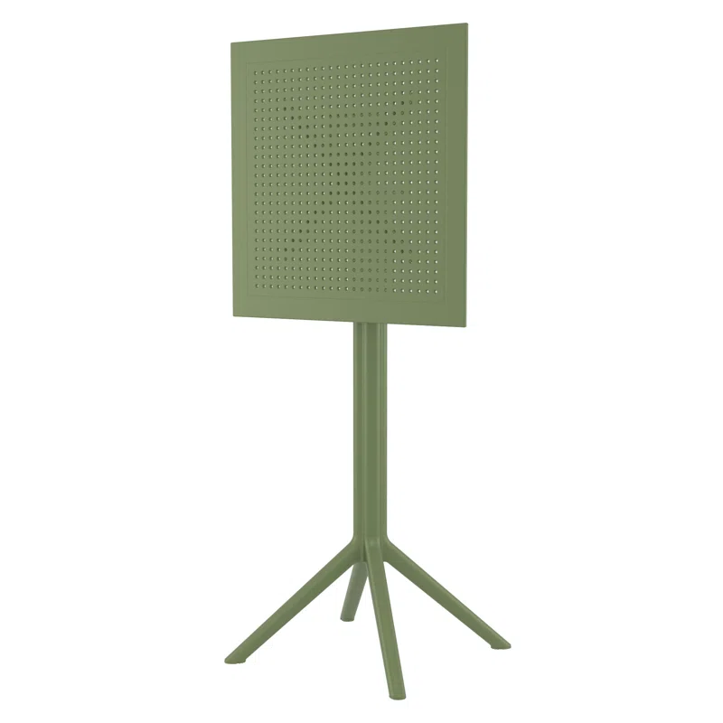 Farrah 23.6'' Resin Fliptop Outdoor Bar Table Olive Green