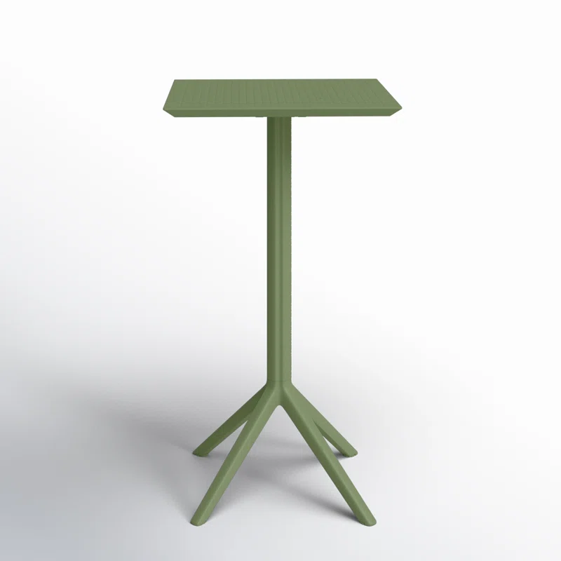 Farrah 23.6'' Resin Fliptop Outdoor Bar Table Olive Green