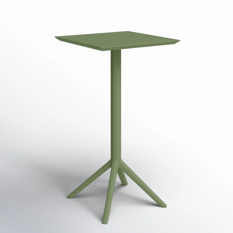 Farrah 23.6'' Resin Fliptop Outdoor Bar Table Olive Green