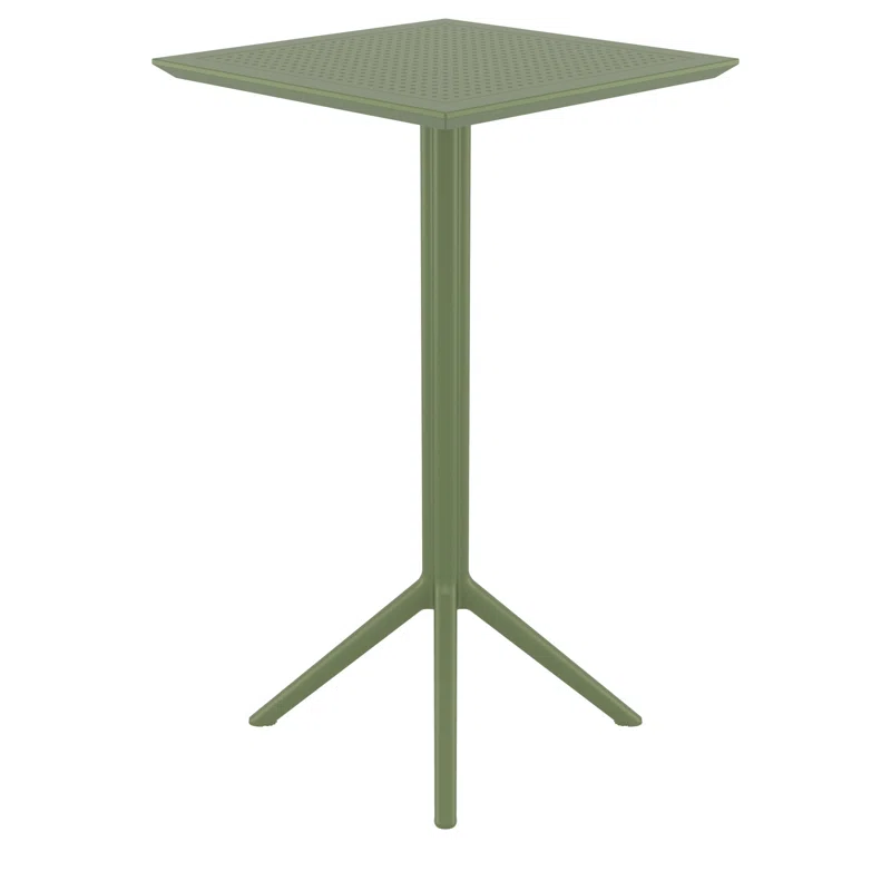 Farrah 23.6'' Resin Fliptop Outdoor Bar Table Olive Green