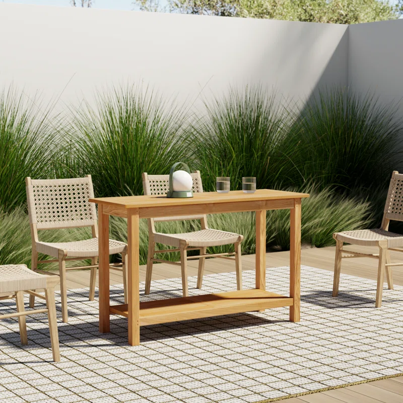 Knightly 51'' Teak Outdoor Buffet & Console Table