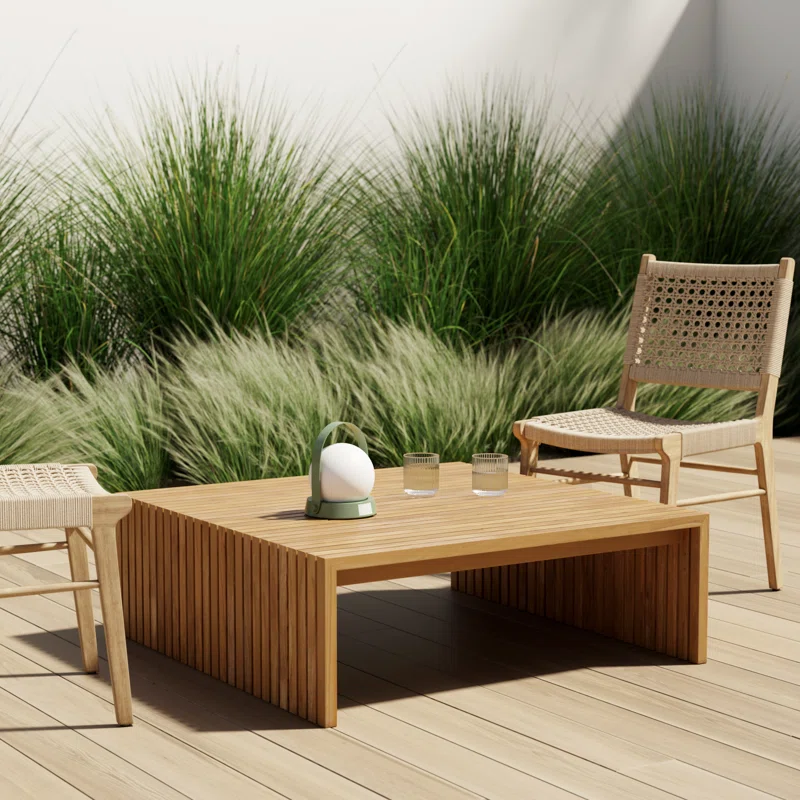 Knightly 39.5'' Teak Outdoor Coffee Table