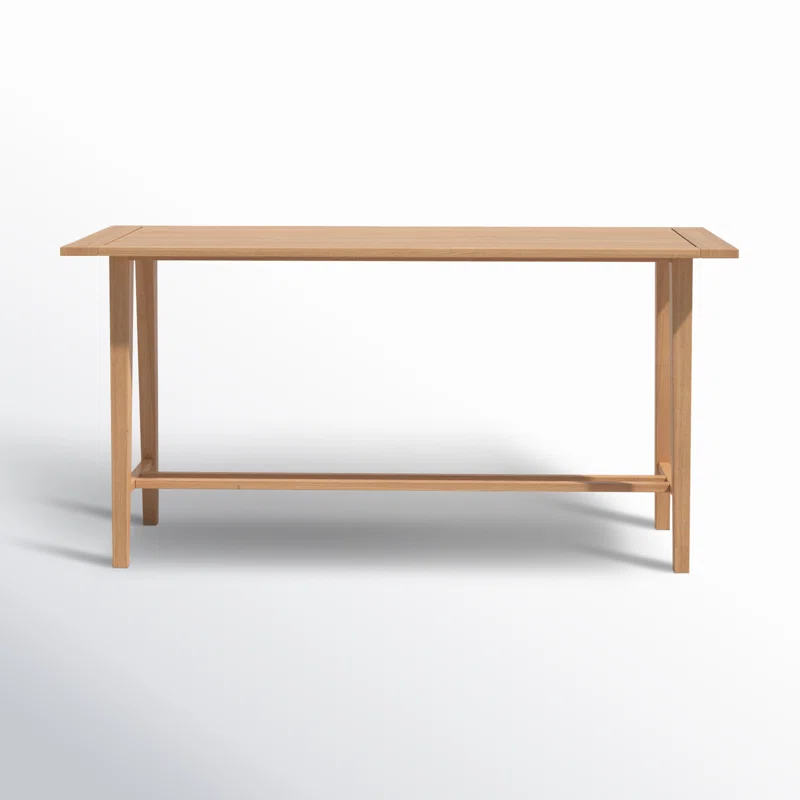 Knightly 85'' Teak Outdoor Bar Table