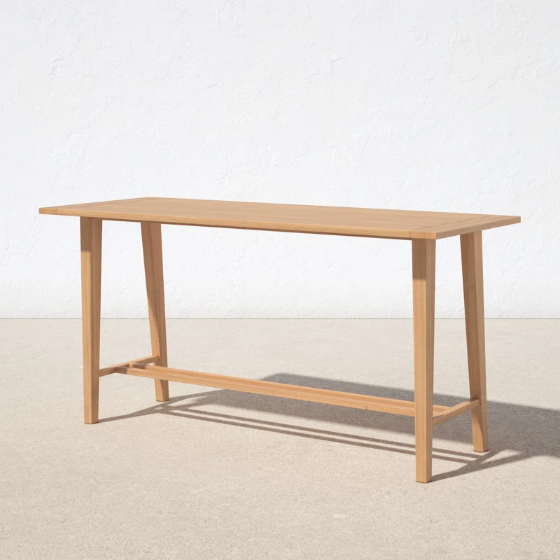 Knightly 85'' Teak Outdoor Bar Table