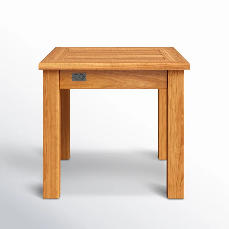 Knightly 20'' Teak Outdoor Side Table
