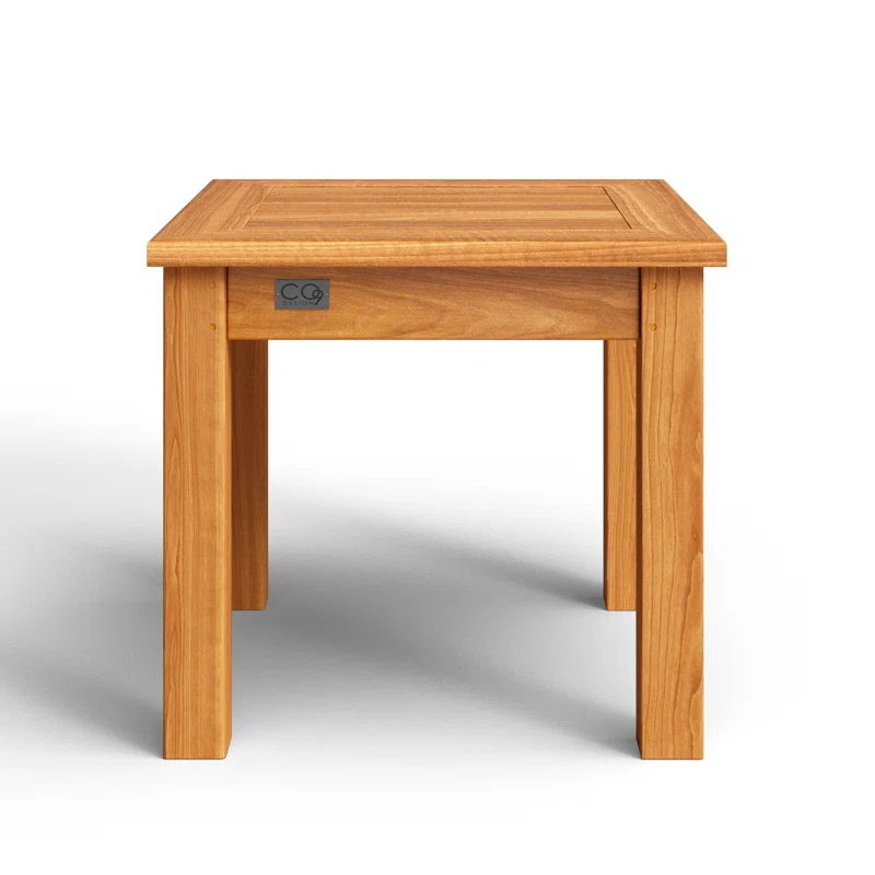 Knightly 20'' Teak Outdoor Side Table