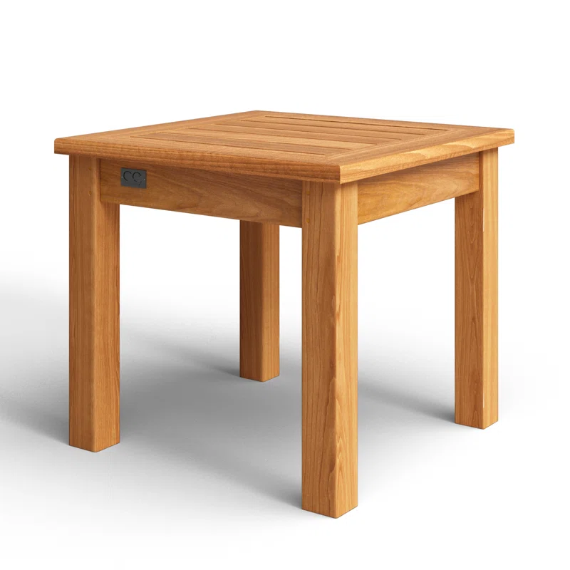 Knightly 20'' Teak Outdoor Side Table
