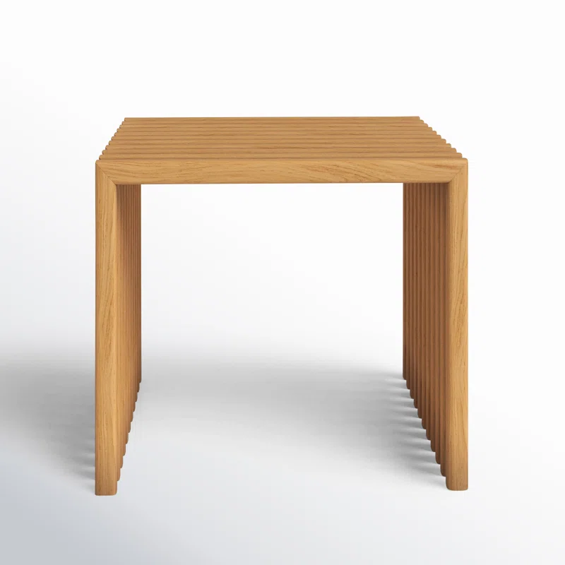 Knightly 18'' Teak Outdoor Side Table