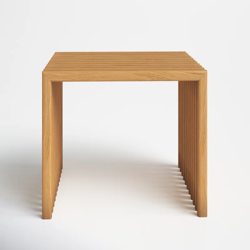 Knightly 18'' Teak Outdoor Side Table