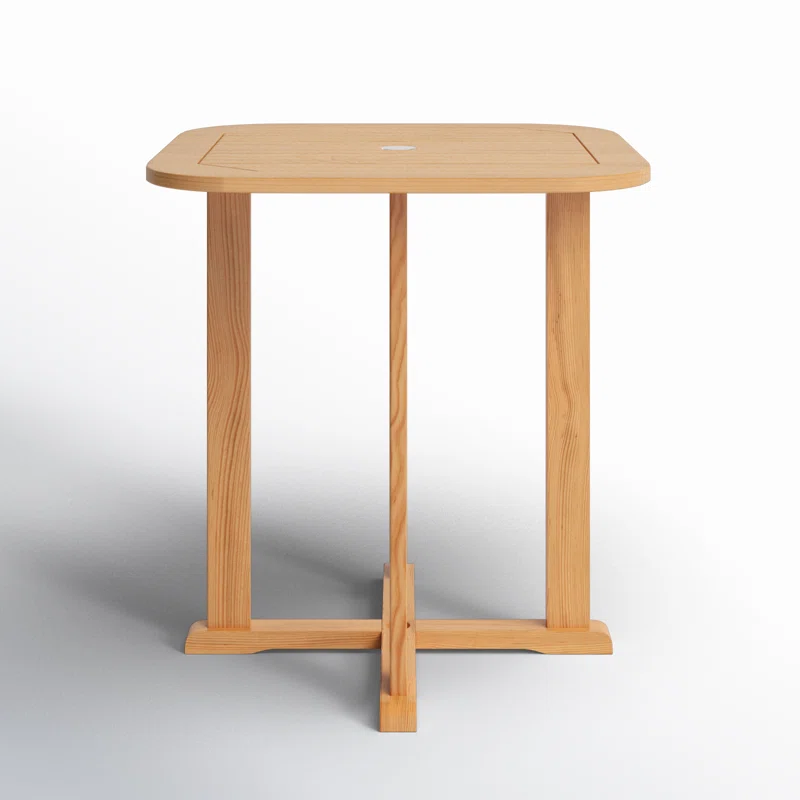 Knightly 39'' Teak Outdoor Bar Table