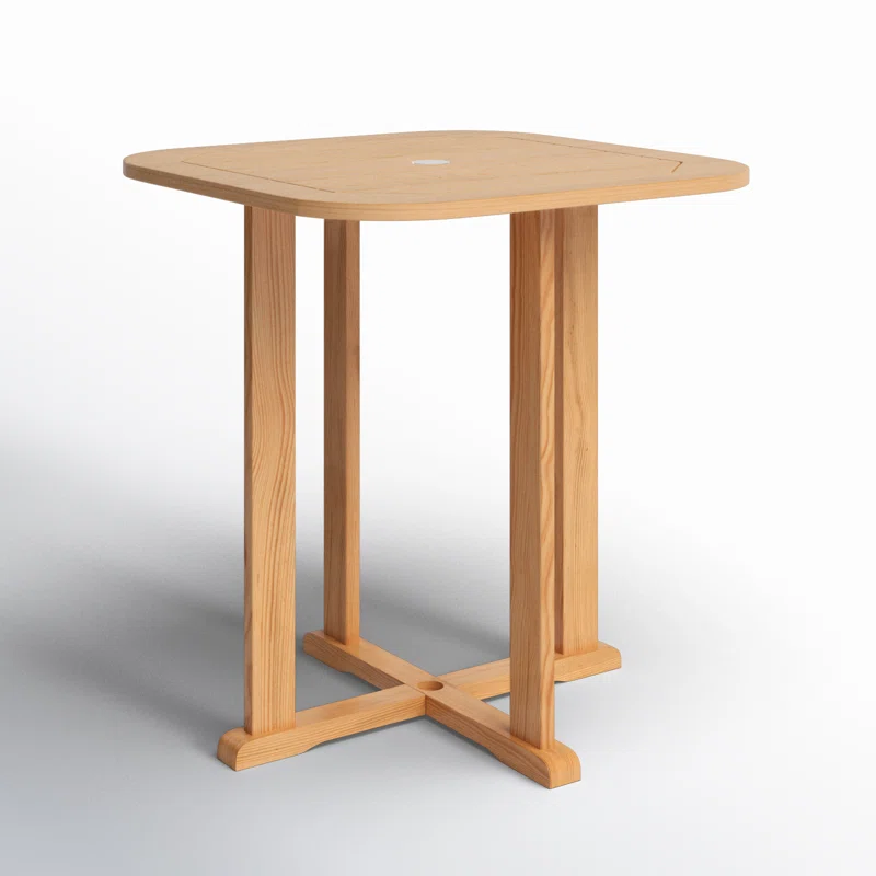 Knightly 39'' Teak Outdoor Bar Table