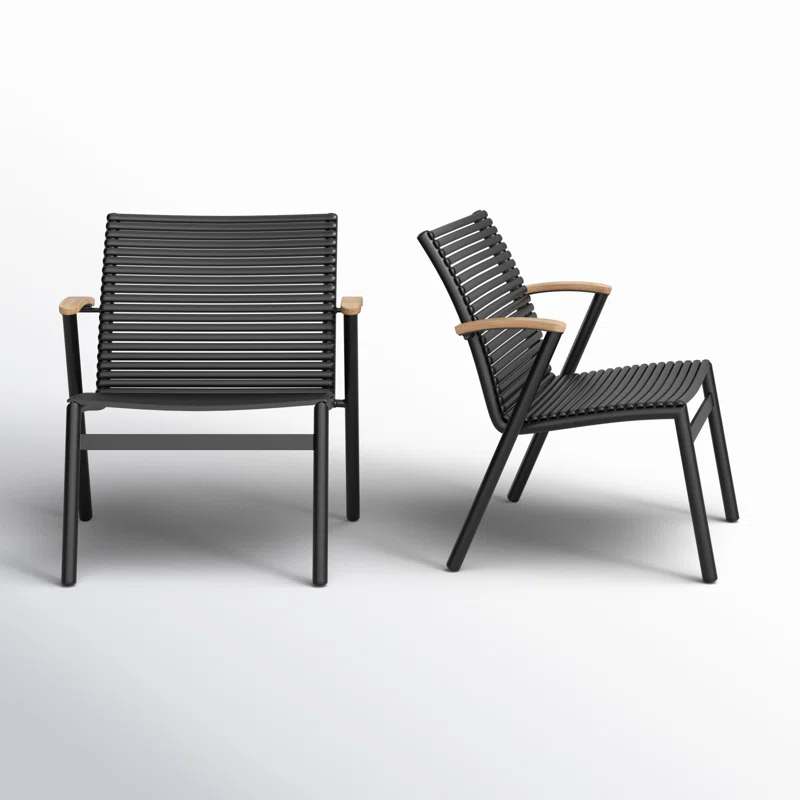 Tempo Aluminum Outdoor Lounge Chair (Set of 2)
