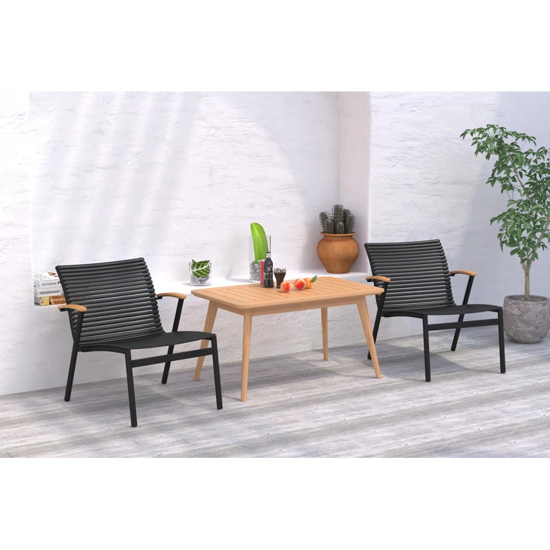 Tempo Aluminum Outdoor Lounge Chair (Set of 2)