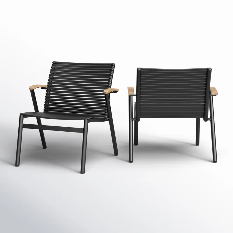 Tempo Aluminum Outdoor Lounge Chair (Set of 2)