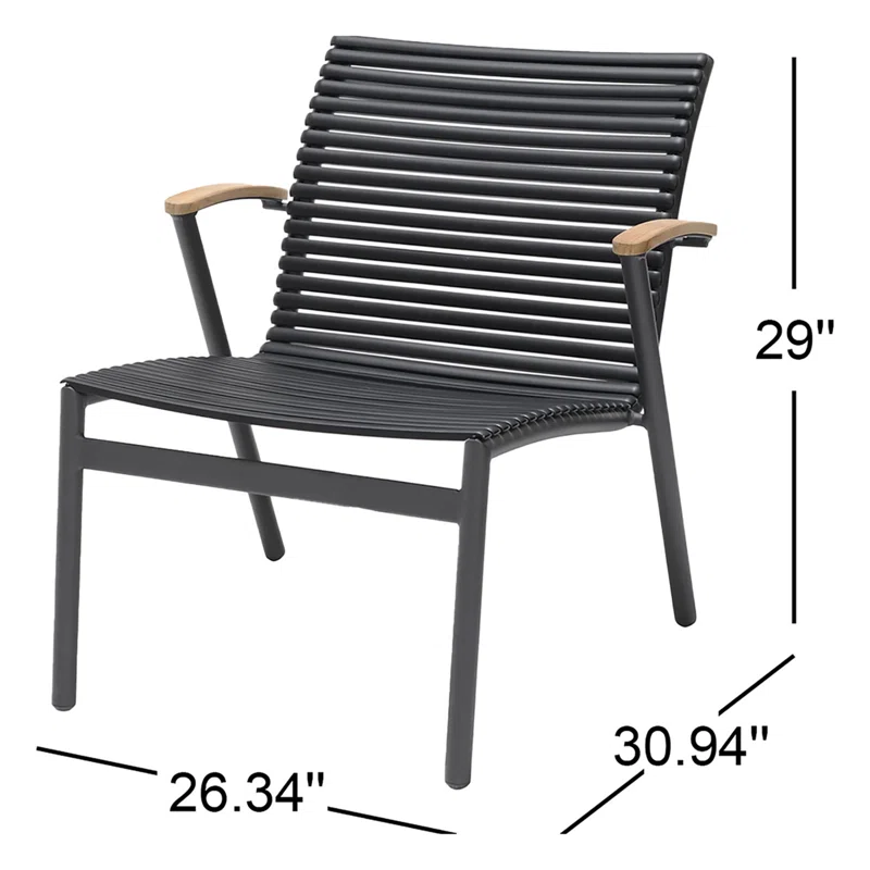 Tempo Aluminum Outdoor Lounge Chair (Set of 2)