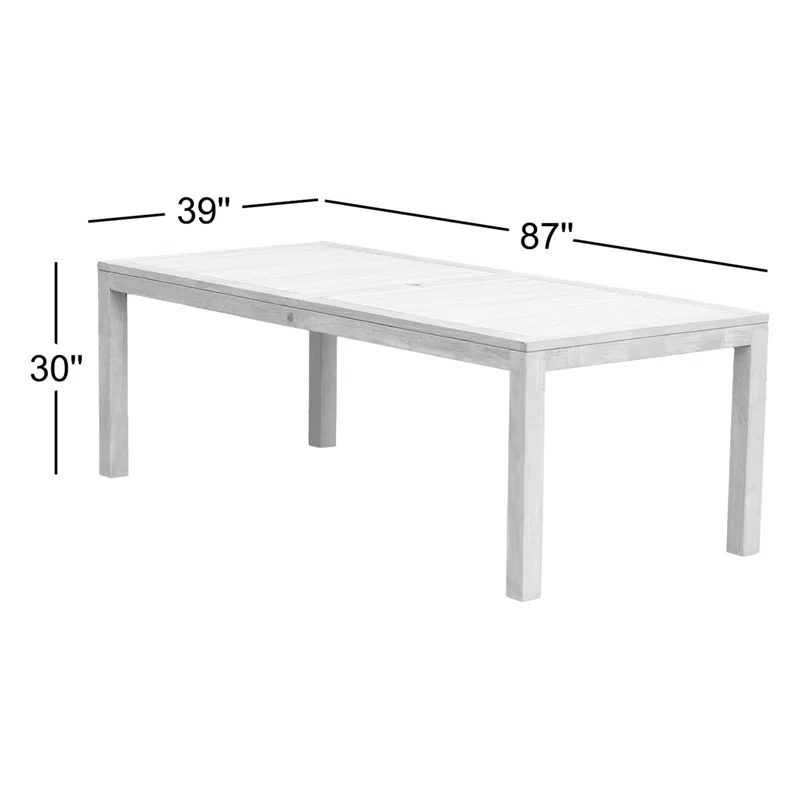 Tempo 87'' Teak Outdoor Dining Table