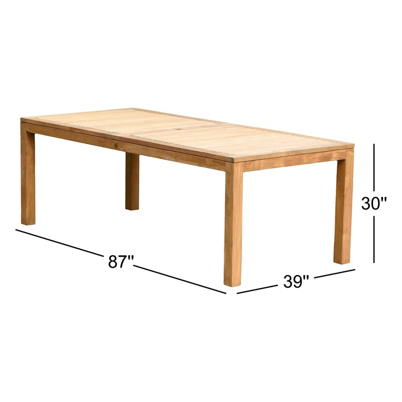Tempo 87'' Teak Outdoor Dining Table