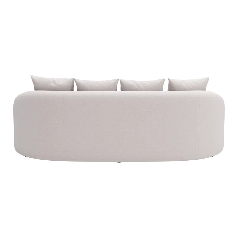 Kaly 90.6'' Wide Curved Aluminum Patio Sofa with Cushions