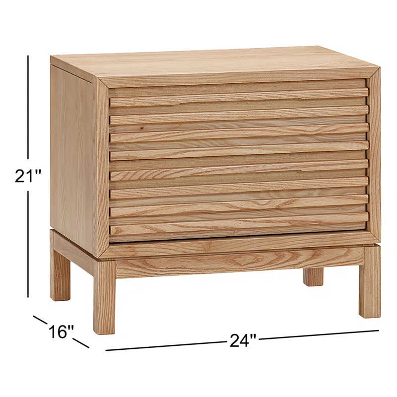 Finnian 2 - Drawer Nightstand Light Oak 7 Finnian 2 - Drawer Nightstand Light Oak