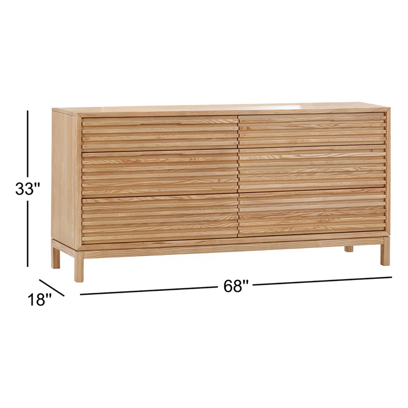 Finnian 6 - Drawer Dresser Light Oak