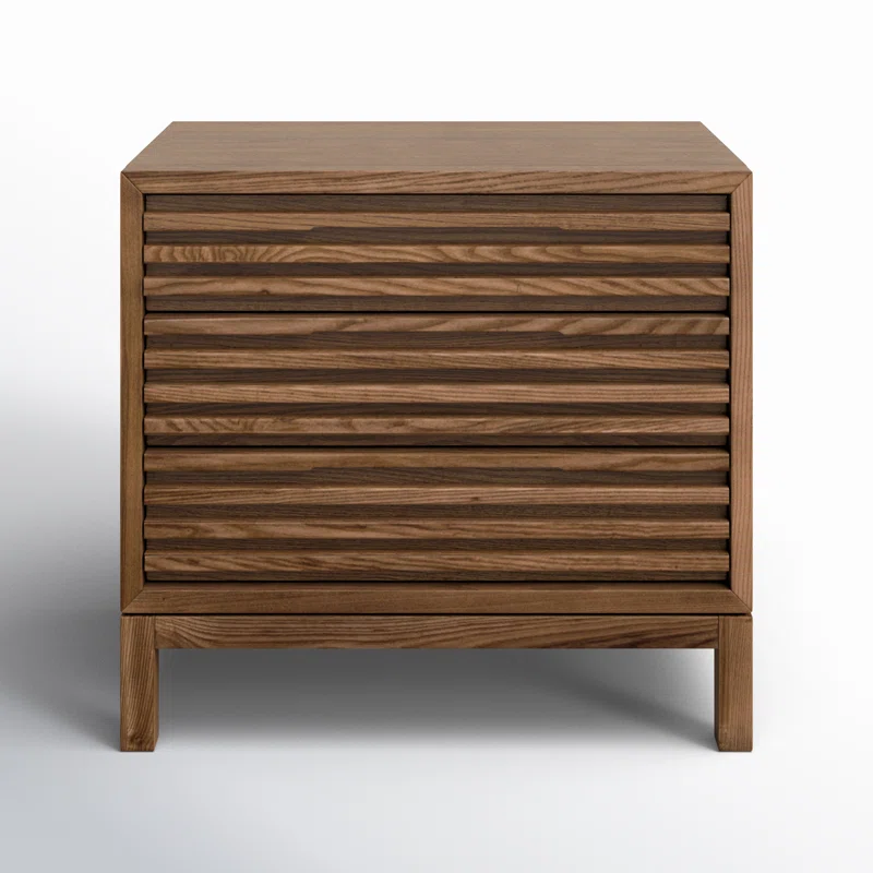 Finnian 3 - Drawer Nightstand Walnut