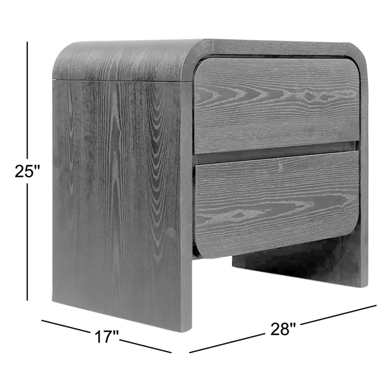 Nori 2 - Drawer Nightstand Timber