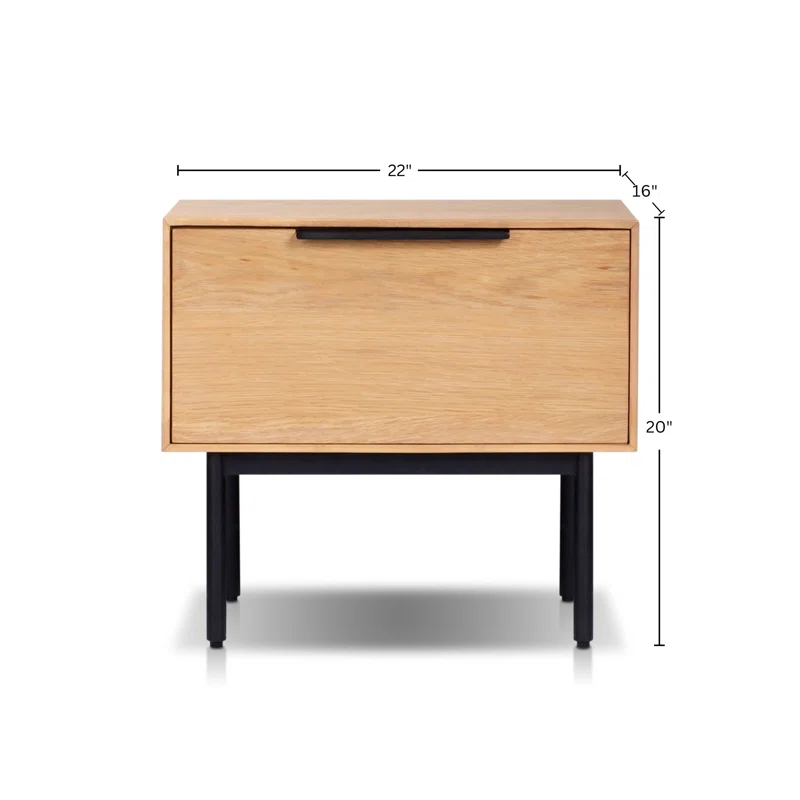 Ellis Nightstand Oak 6 Ellis Nightstand Oak