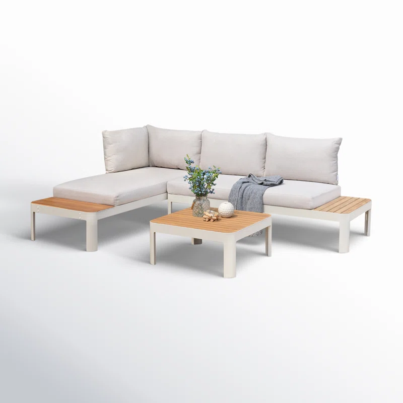 Brix 3 Pieces of FSC Teak Outdoor Seating Set