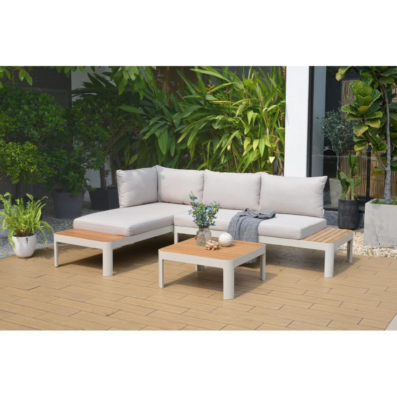 Brix 3 Pieces of FSC Teak Outdoor Seating Set