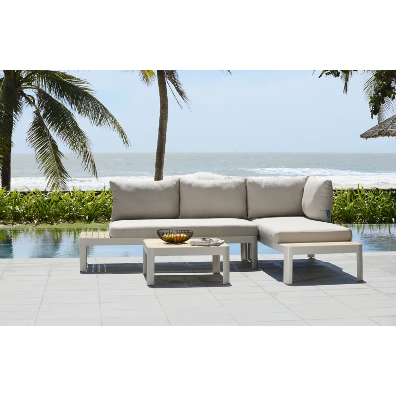 Brix 3 Pieces of FSC Teak Outdoor Seating Set