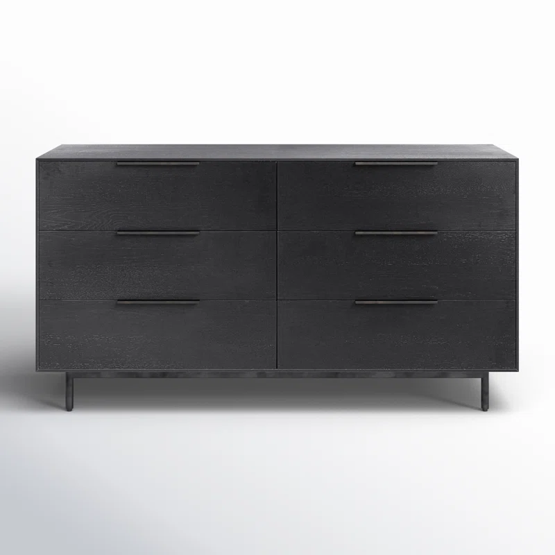 Ellis 6-Drawer Dresser Black