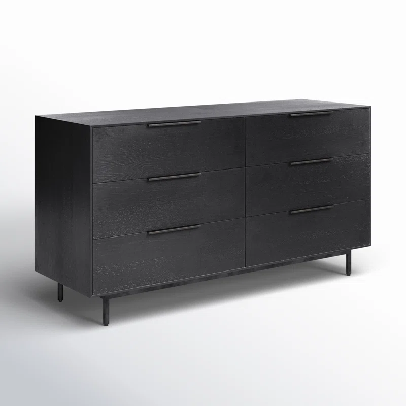 Ellis 6-Drawer Dresser Black