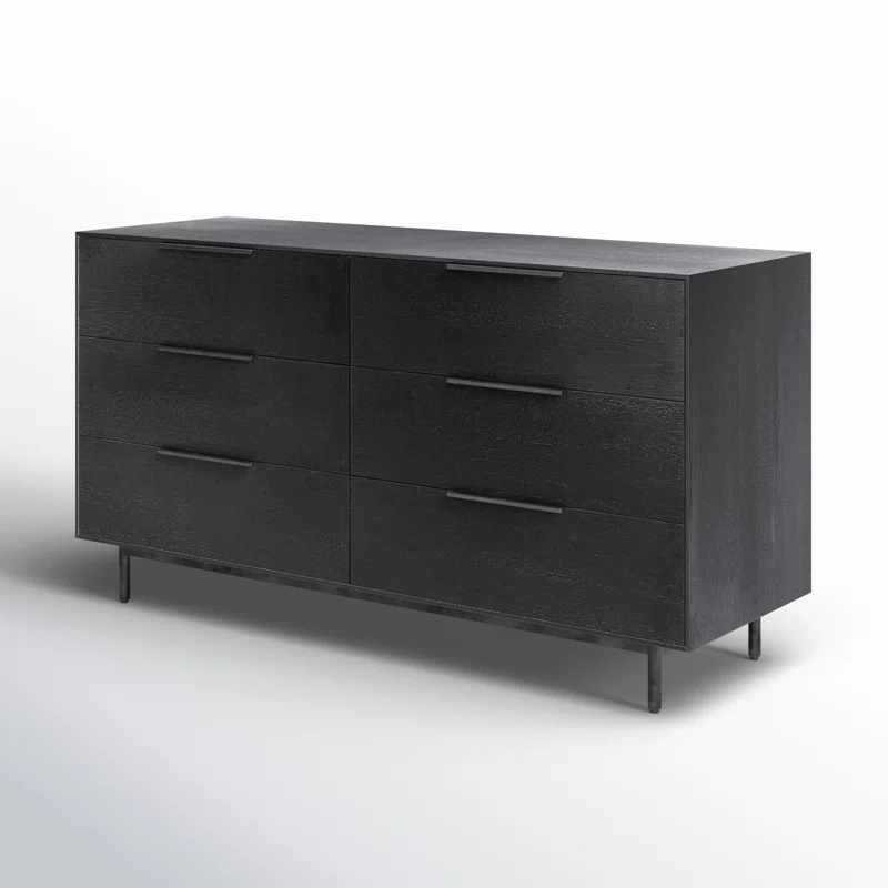 Ellis 6-Drawer Dresser Black