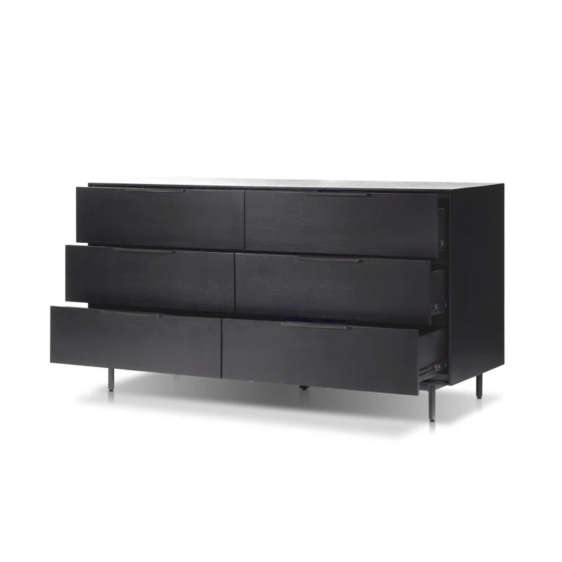 Ellis 6-Drawer Dresser Black