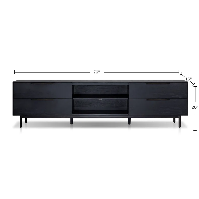 Ellis 76" TV Console Black