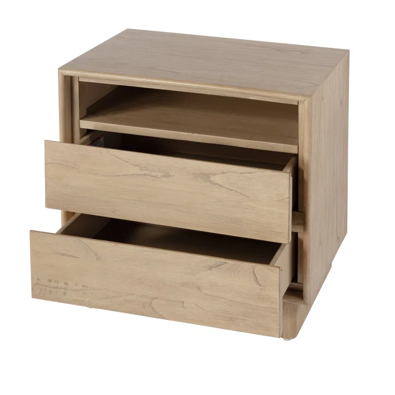 Soleil 2 - Drawer Nightstand Blonde Oak