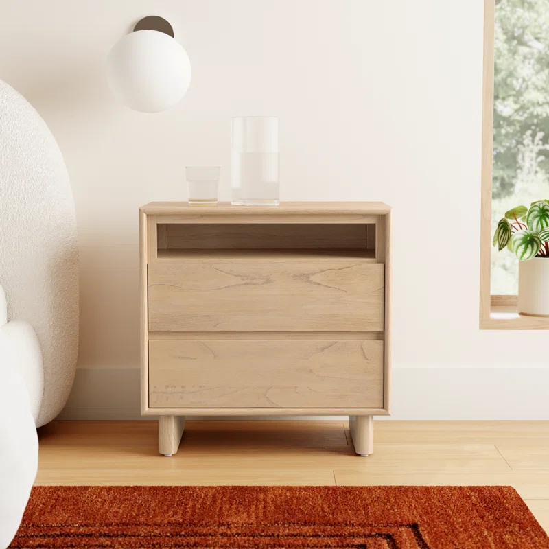 Soleil 2 - Drawer Nightstand Blonde Oak
