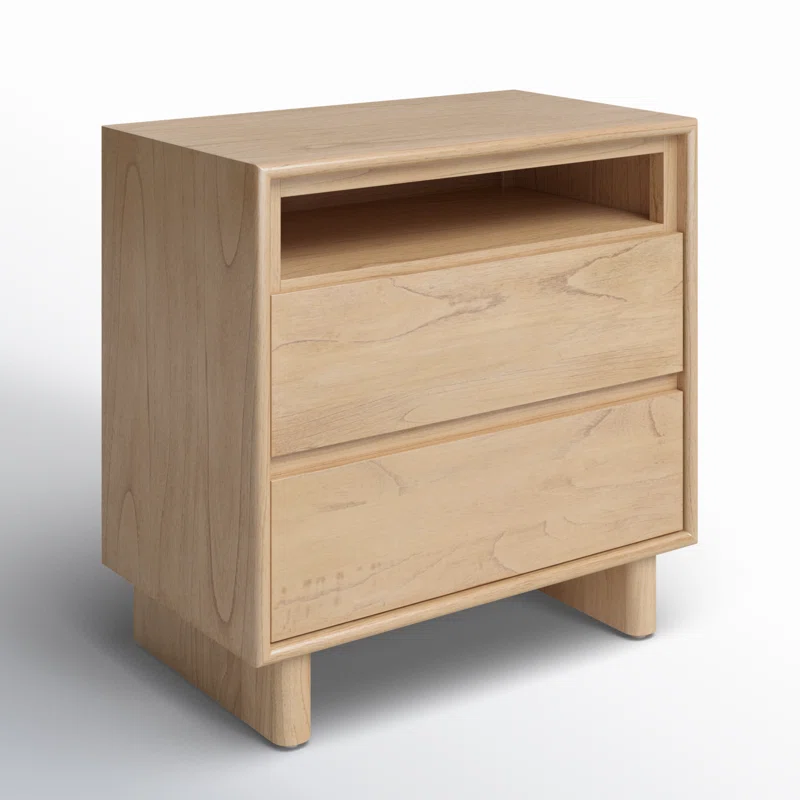 Soleil 2 - Drawer Nightstand Blonde Oak