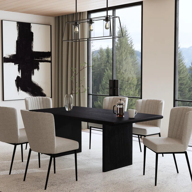 Soleil 74" Dining Table Black