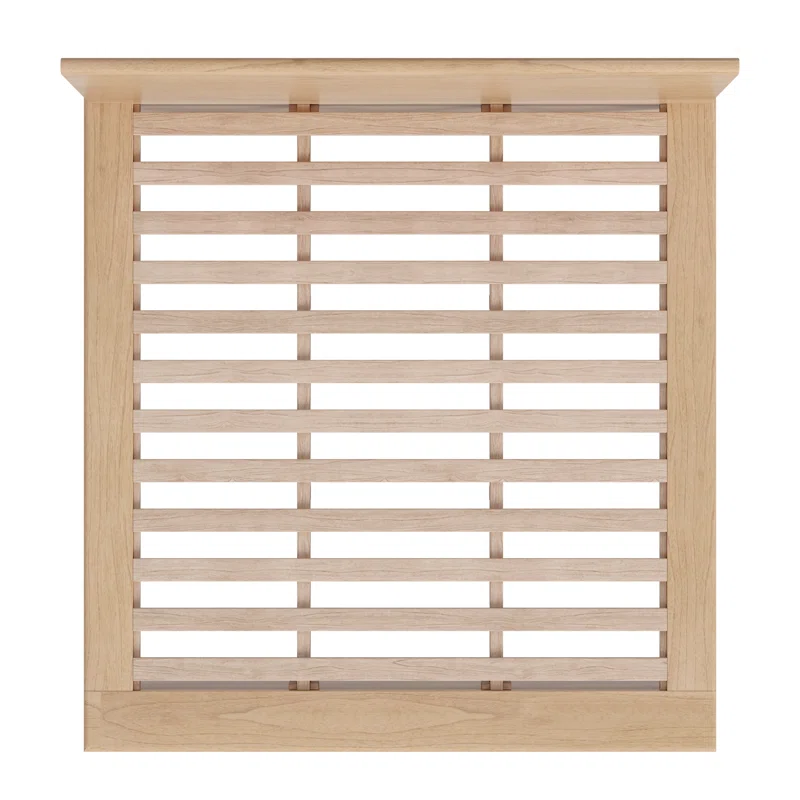 Soleil Wood Platform Bed King,Light Brown