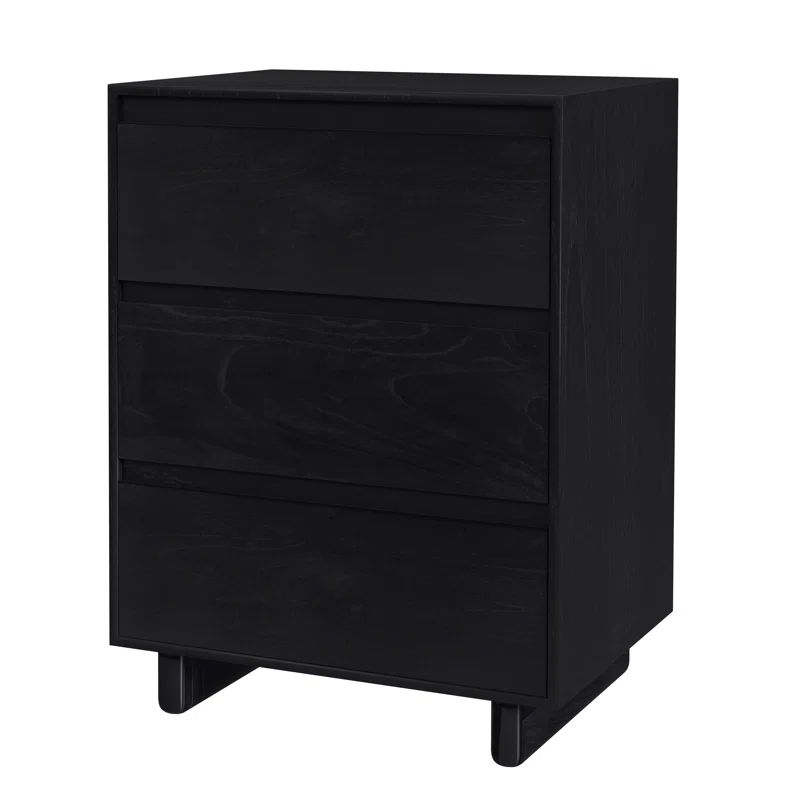 Soleil 3 - Drawer Nightstand Black
