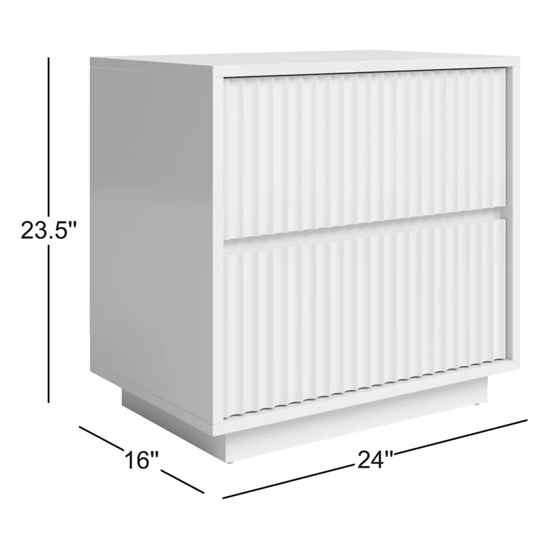 Paloma 2 - Drawer Nightstand White