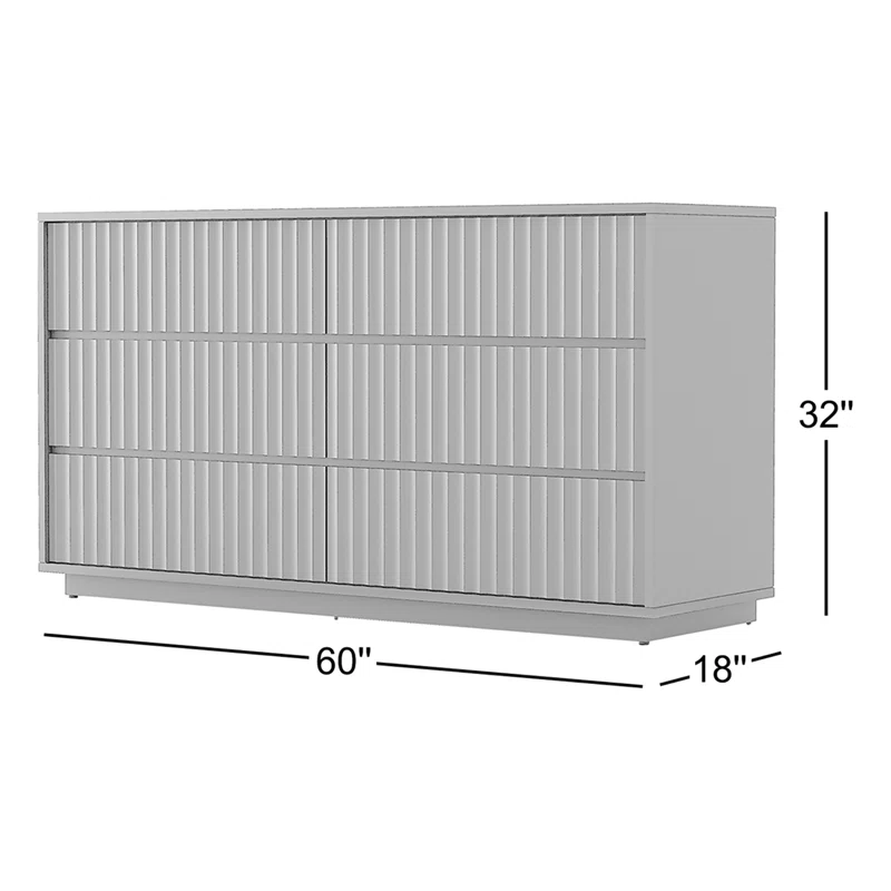 Paloma 6 - Drawer Dresser Black